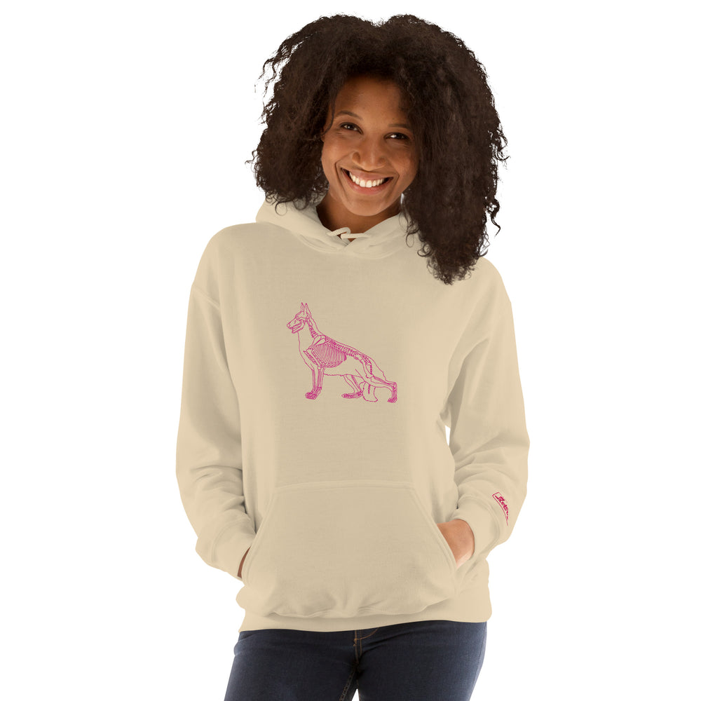 German Shepherd Skeleton Hoodie – GSD Dog Lover Gift Sweatshirt